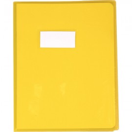 image Protege Cahier Transparent Cristal 17X22 Cm Pm - Jaune