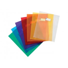 image Protege Cahier Transparent Cristal 17X22 Cm Pm - Orange