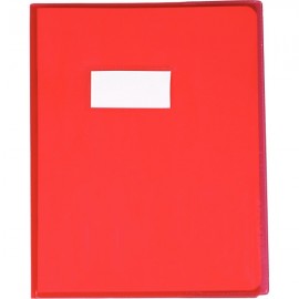 image Protege Cahier Transparent A4 Cristal 24X32Cm Gm - Rouge