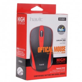image Souris Optique Usb Havit Ms675 Rouge
