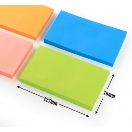 image Stick Notes Fluo 76*127 Mm - 5 Couleurs Assortis