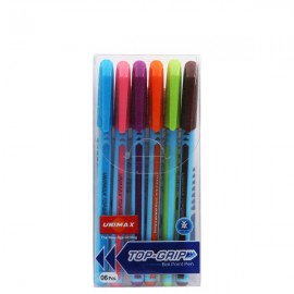 image Pochette De 6 Stylos A Bille Topgrip 1Mm - Unimax