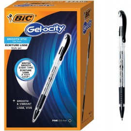 image Stylo Gel Gelocity Bic - Noir